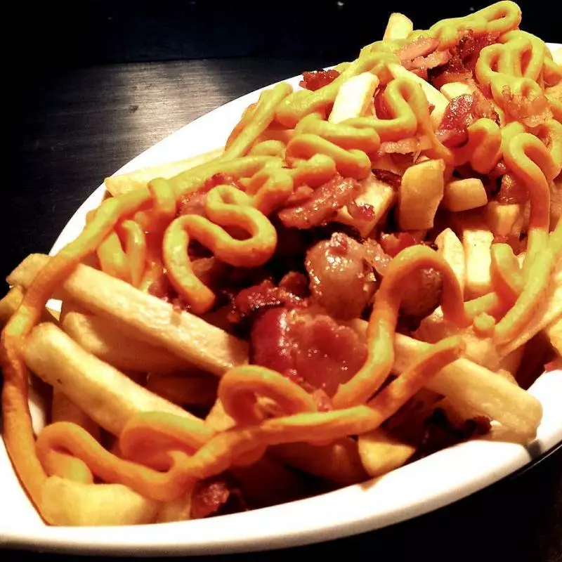 Porção de Batata, cheddar e bacon