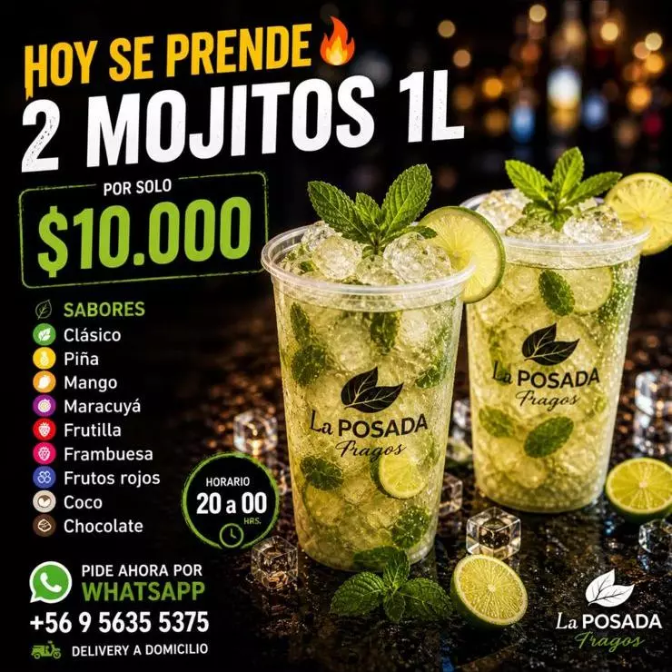Promo 2 Mojitos 1L🍹🍹