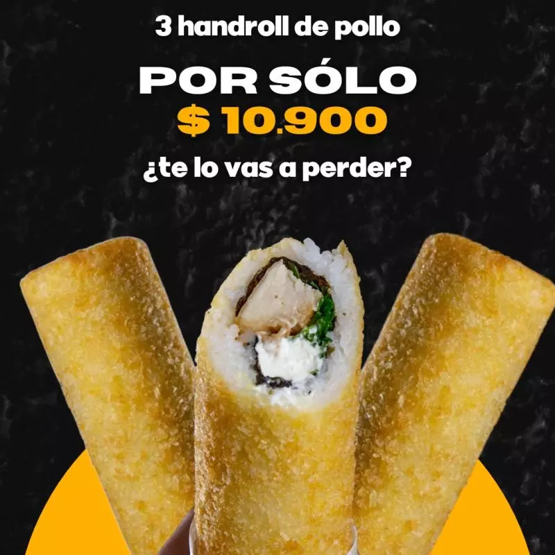 PROMO 3 HAND ROLLS POLLO TERIYAKI