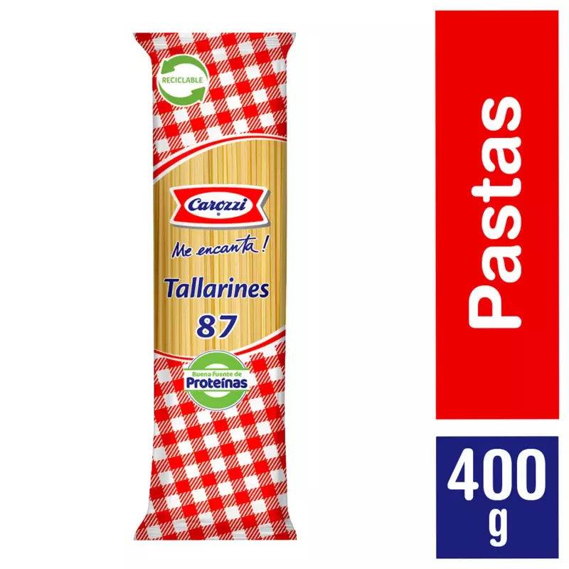 Pasta Carozzi tallarines 87