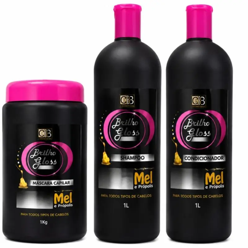 Kit 3 itens Brilho Gloss-1L