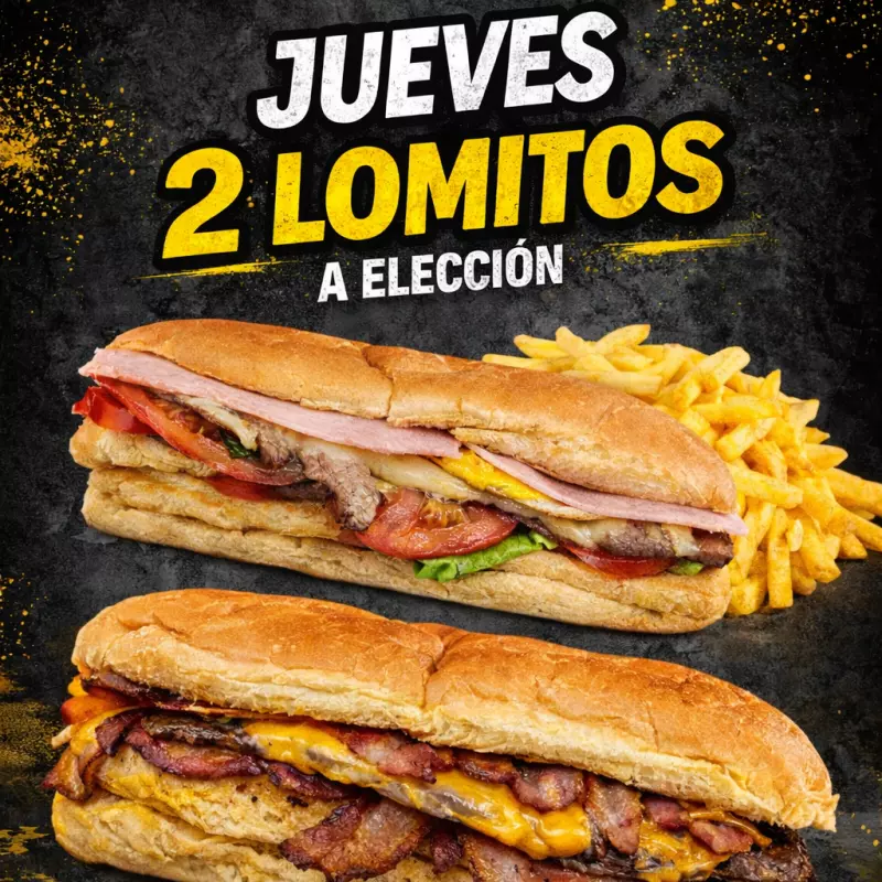 2 SANDWICHES DE LOMITOS a elección