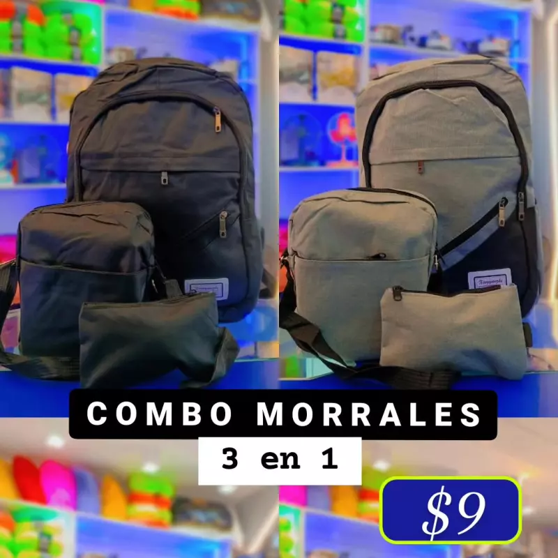 Combo morrales . 3 en 1