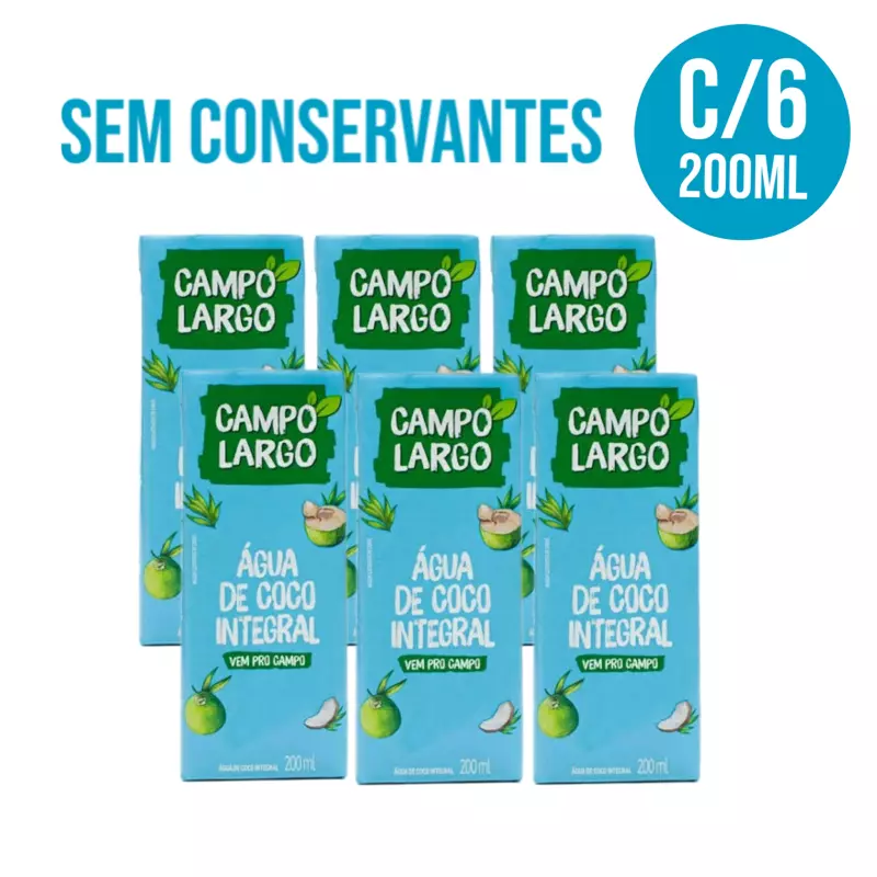 Água de Coco Campo Largo 200ml C/6