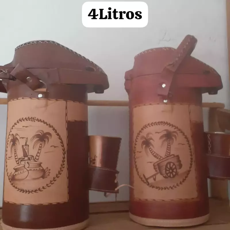 Garrafa encapada couro de 4.0L