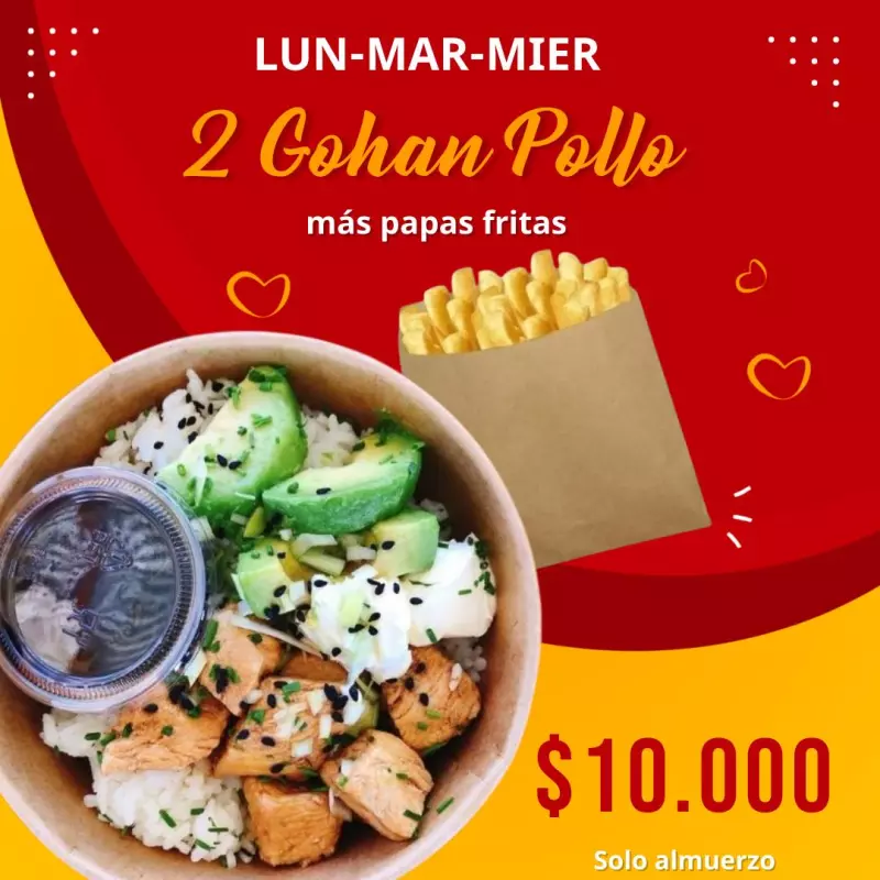 2 gohan pollo salteado