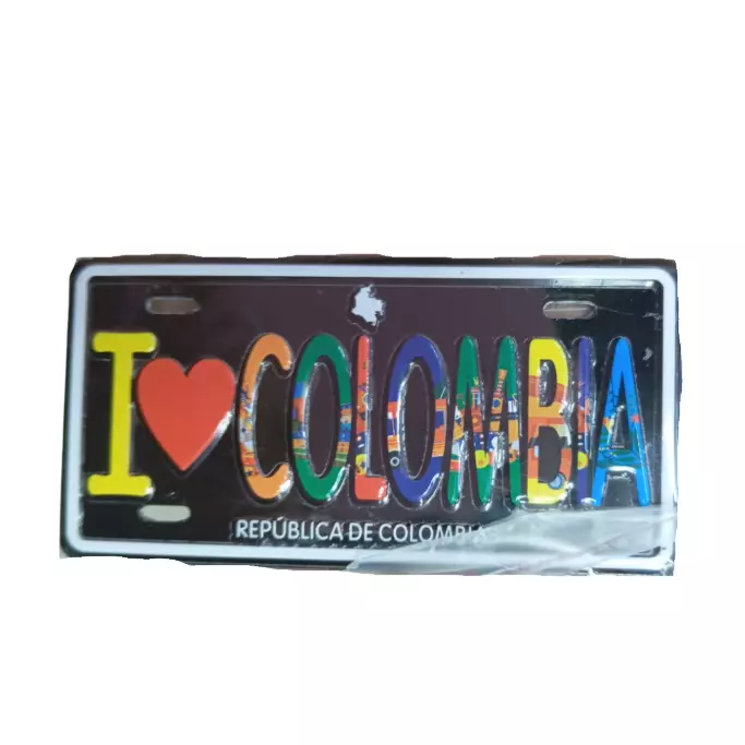 IMAN PLACA COLOMBIA NEGRA