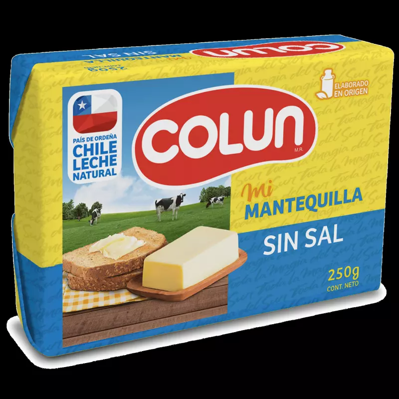 Mantequilla sin sal Colun 250grs