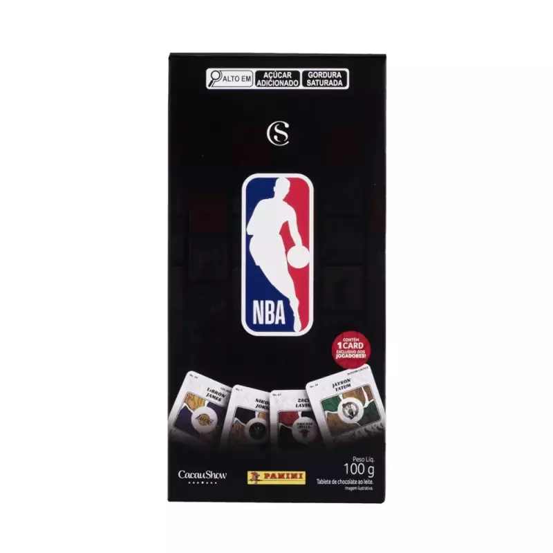 Tablete com Cards NBA ao Leite 100g