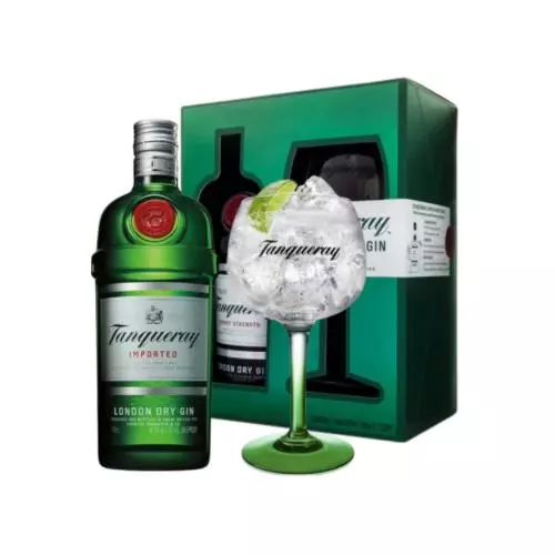 Kit Gin Tanqueray 700ml + Taça