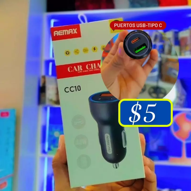 Cargador de teléfono para auto