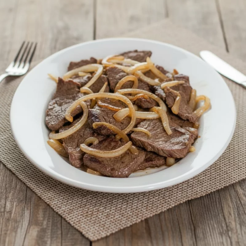 Quentinha Bife acebolado (alcatra)