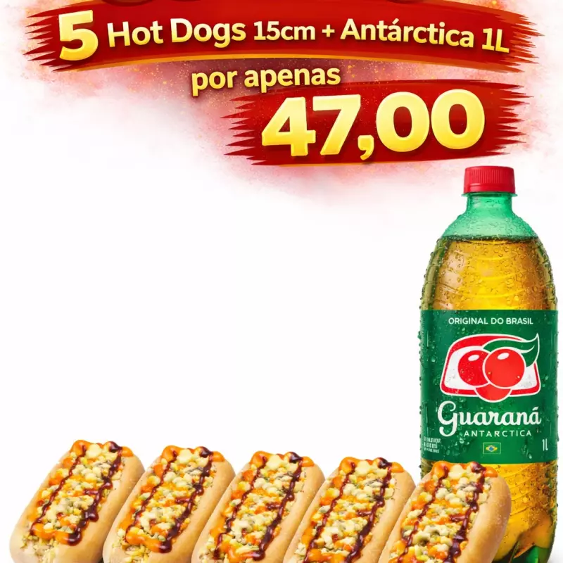 5xHOT DOG15CM+ANTARTICA1L