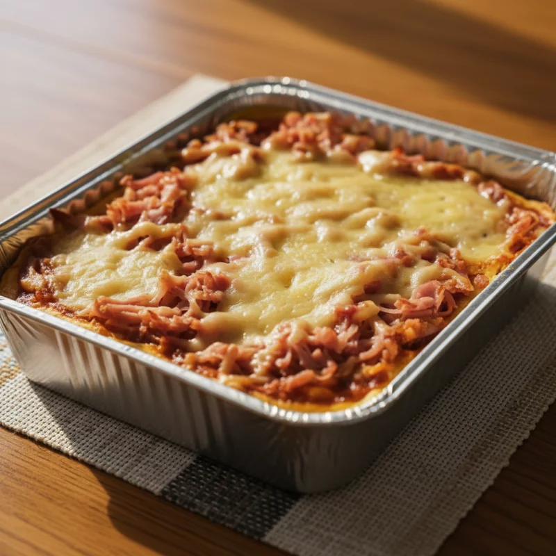 LASANHA PRESUNTO E QUEIJO  - 500 G