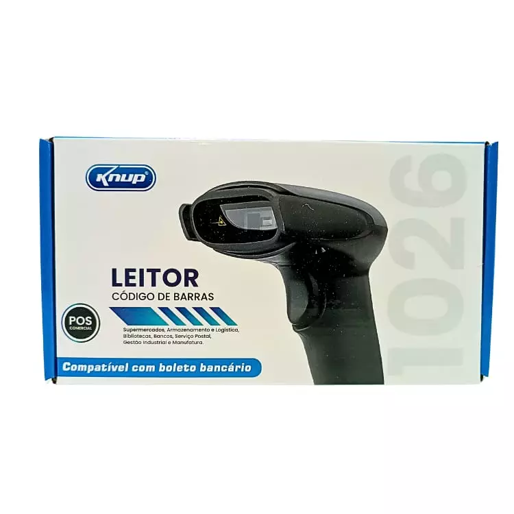 LEITOR DE CODIGO DE BARRAS KNUP 1026
