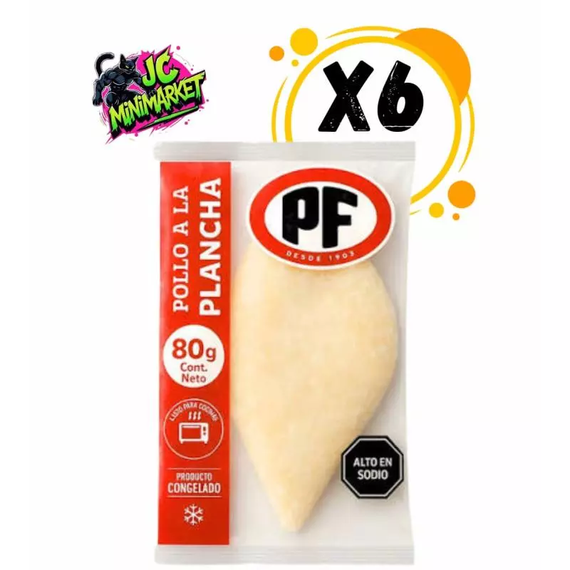 X6 UN POLLO A LA PLANCHA 80G