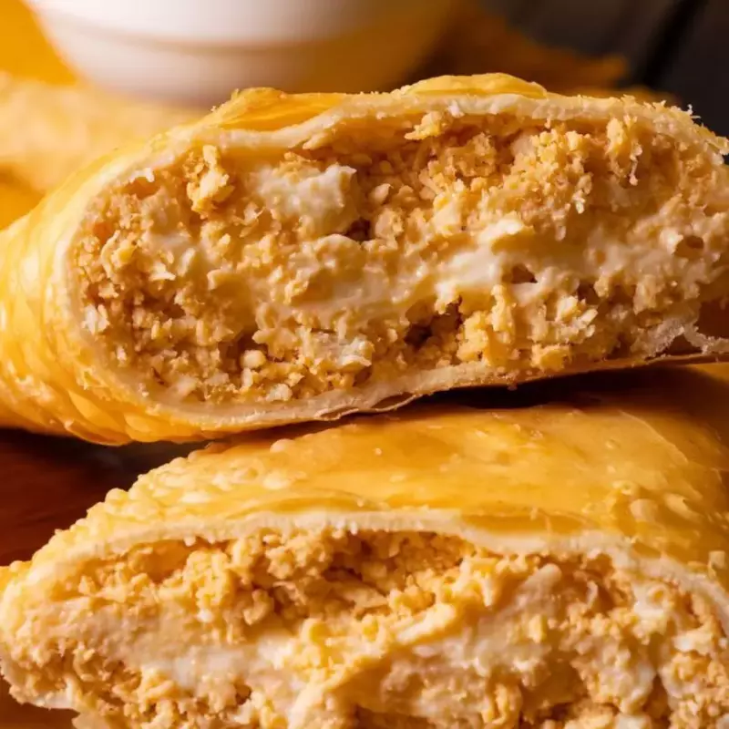 Pastel de frango com catupiry