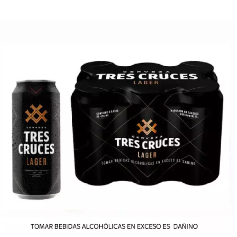 Six(6 und) Pack tres cruces lataza