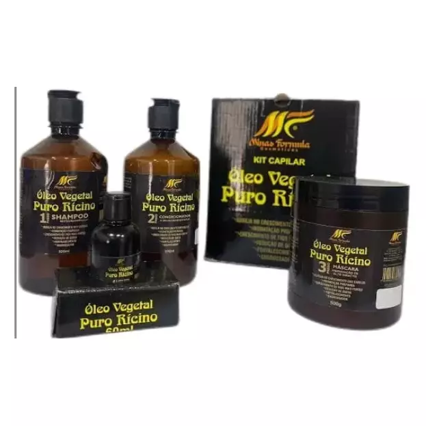 KIT ÓLEO VEGETAL PURO RÍCINO 4 ITENS