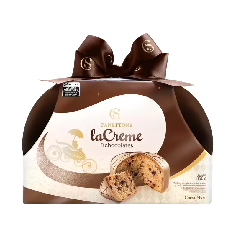 Panetone laCreme 3 Chocolates 850g