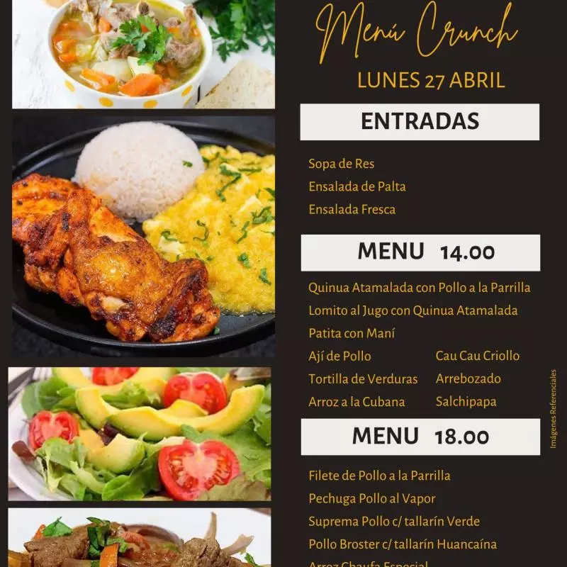 Menú 14.00 soles