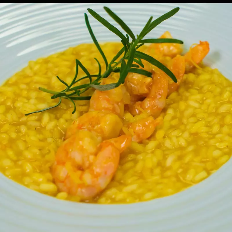RISOTO DE CAMARÃO & AÇAFRÃO NACIONAL