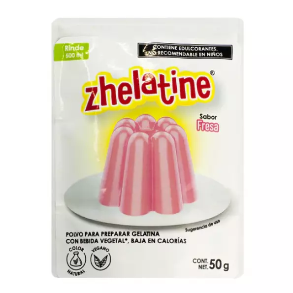 Gelatina de fresa de leche