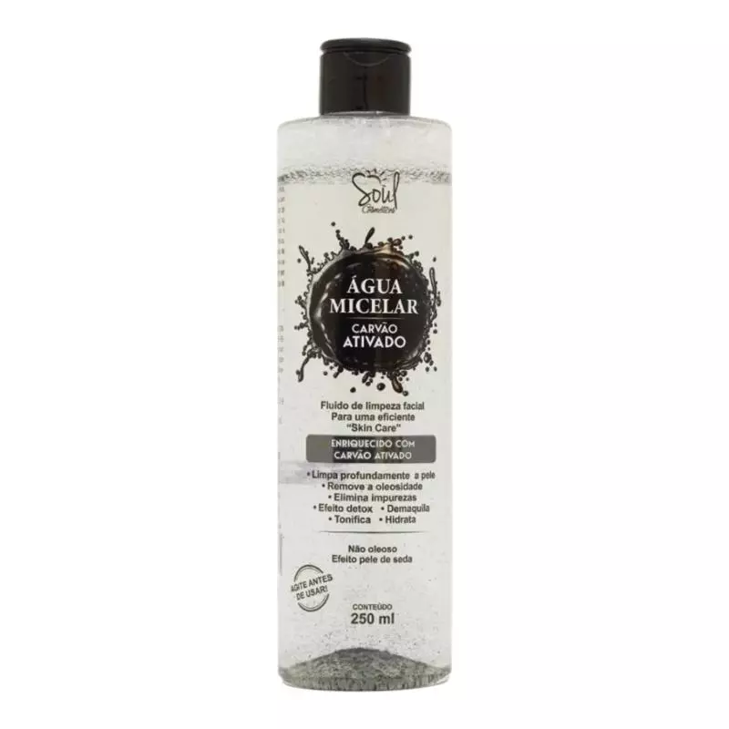 Água micelar carvão ativado 250ml