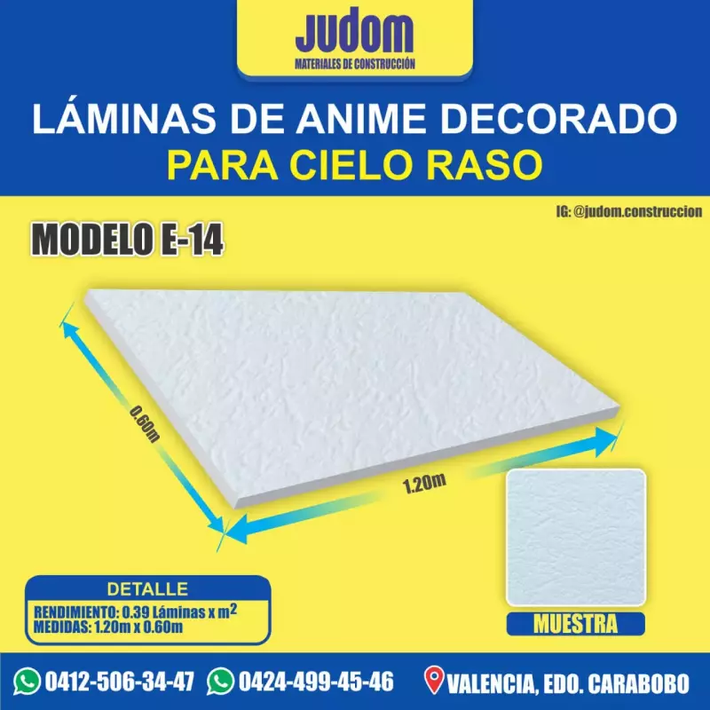 LAMINA DE ANIME DECORADO MOD.14