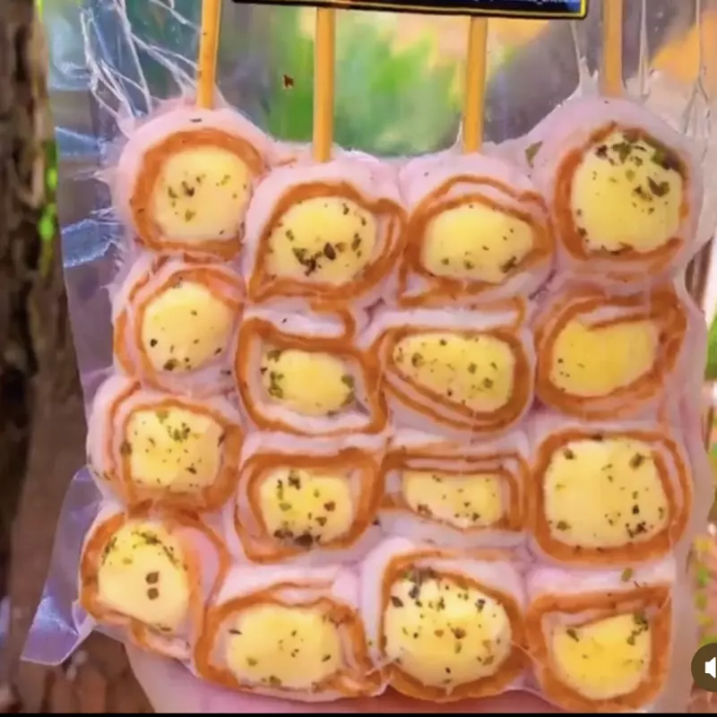 Espeto Medalhão Mussarela com Bacon