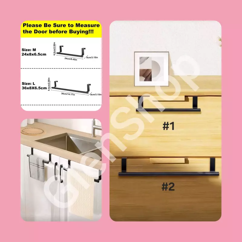 Toallero para puerta de gabinete