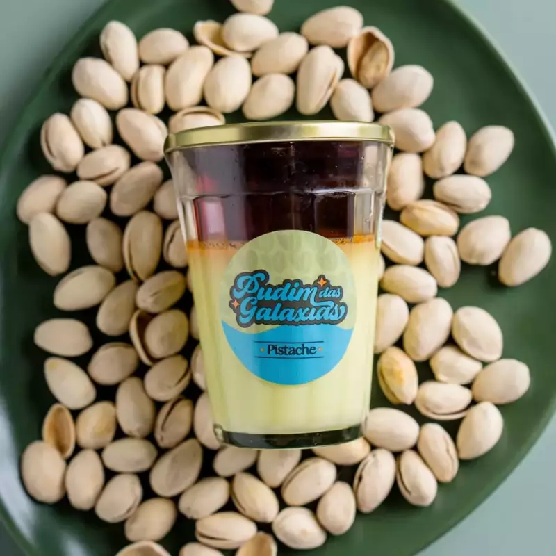 Pudim das Galáxias Pistache