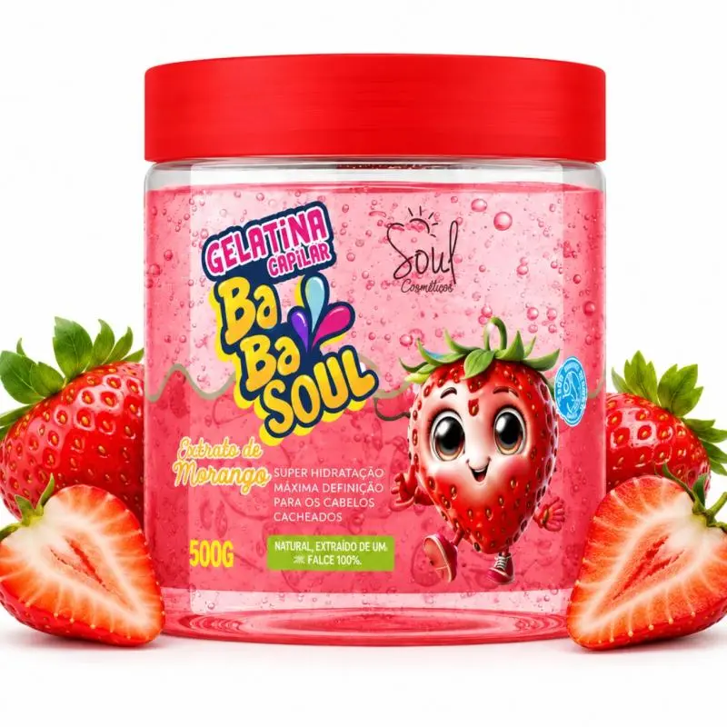 GELATINA MORANGO BABASOUL  500G