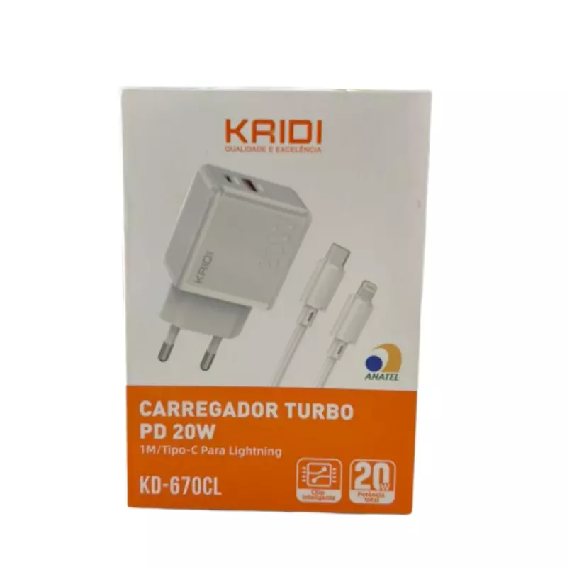 CARREGADOR TURBO KAIDI IOS KD-670CL