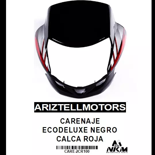 CARENAJE ECODELUXE NEGRO CALCA ROJO