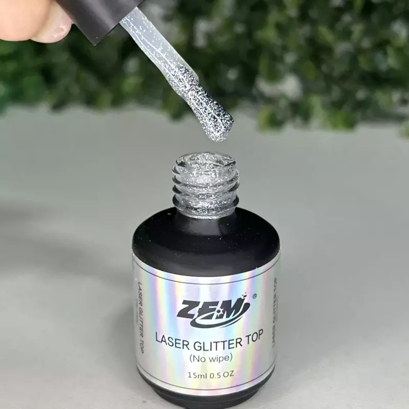 Top Coat Glitter Laser Zem Furta Cor