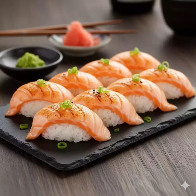 Niguiri salmão maçaricado (08pçs)