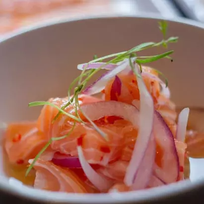 Ceviche Salmão Ponzu