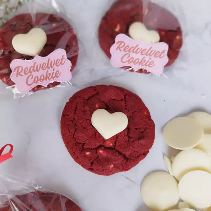 Galleta redvelvet y chocolate blanco
