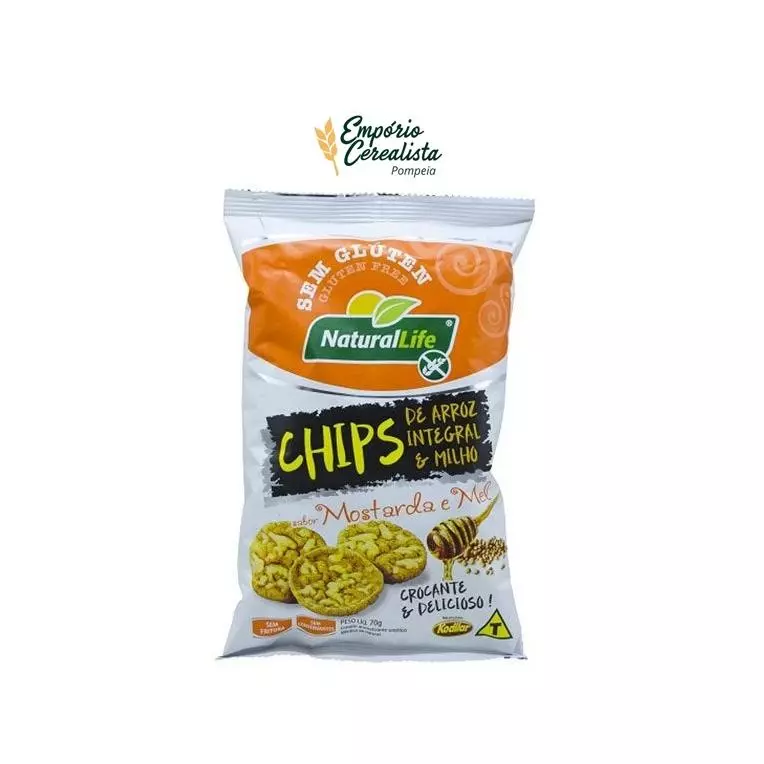Chips Arroz e Milho Mostarda Mel 70g