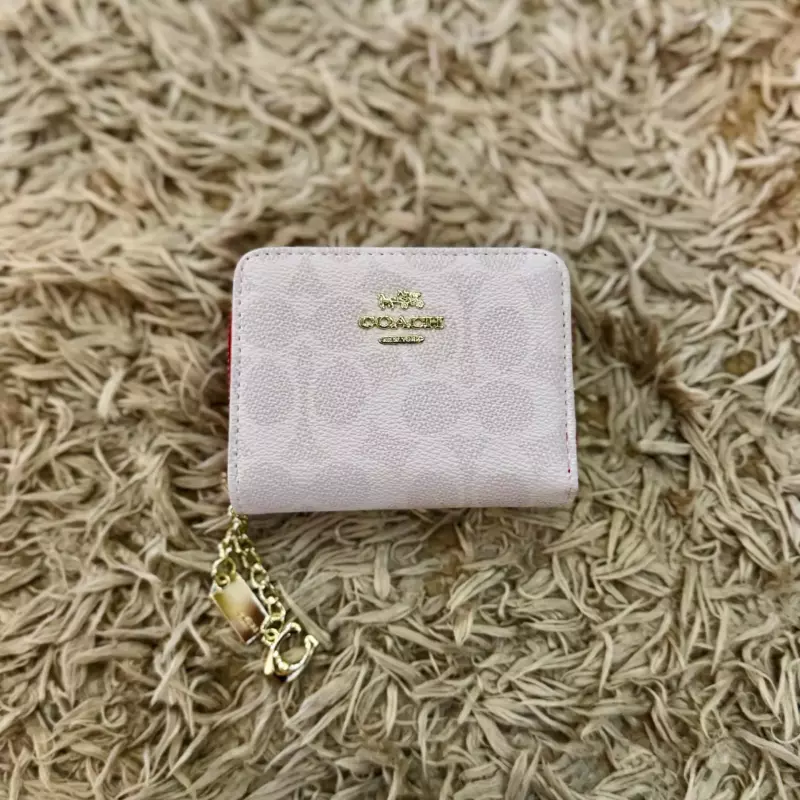 MINI BILLETERA COACH MONOGRAM BEIGE