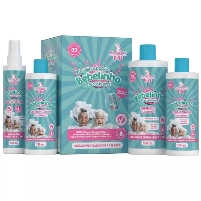 KIT BEBELINHO ALGODÃO DOCE KIDS 4X1
