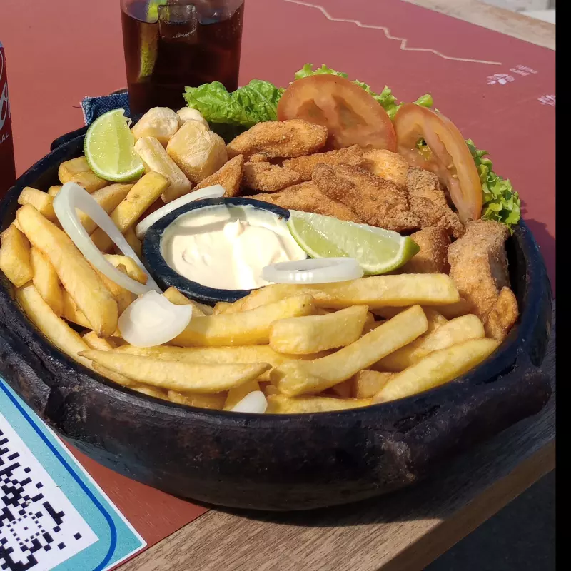 Tiras de Tilápia com Batata frita