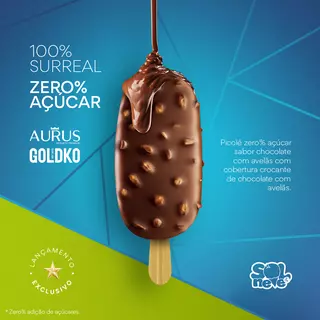 Picolé Aurus GoldKO Zero Açúcar