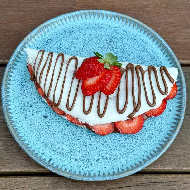 Tapioca de Nutella e morango