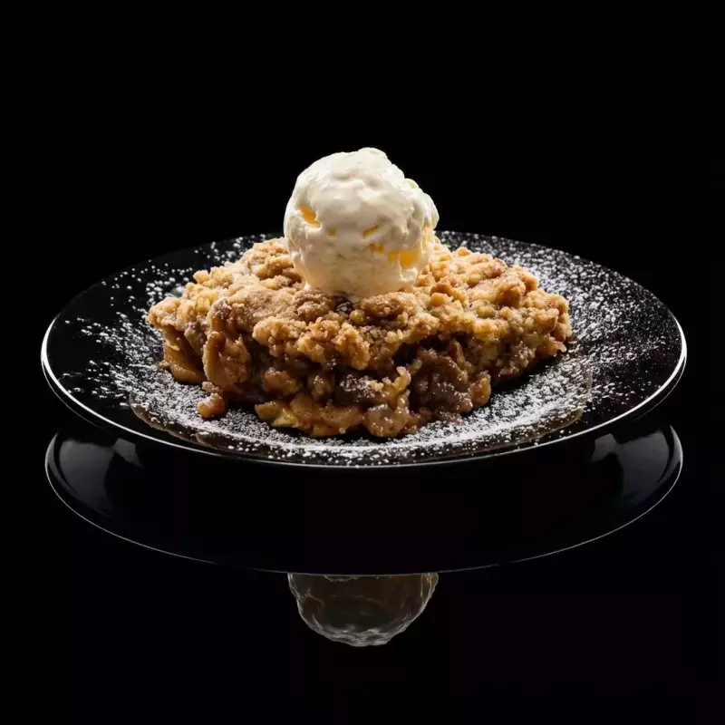 Crumble de Manzana canela  y nueces