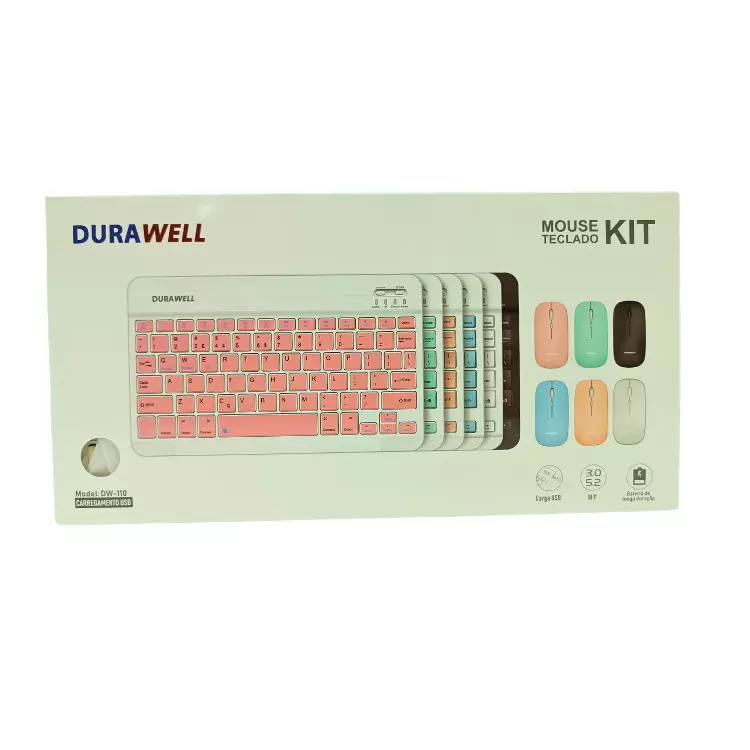 KIT TECLADO BLUETO DURAWELL DW-110