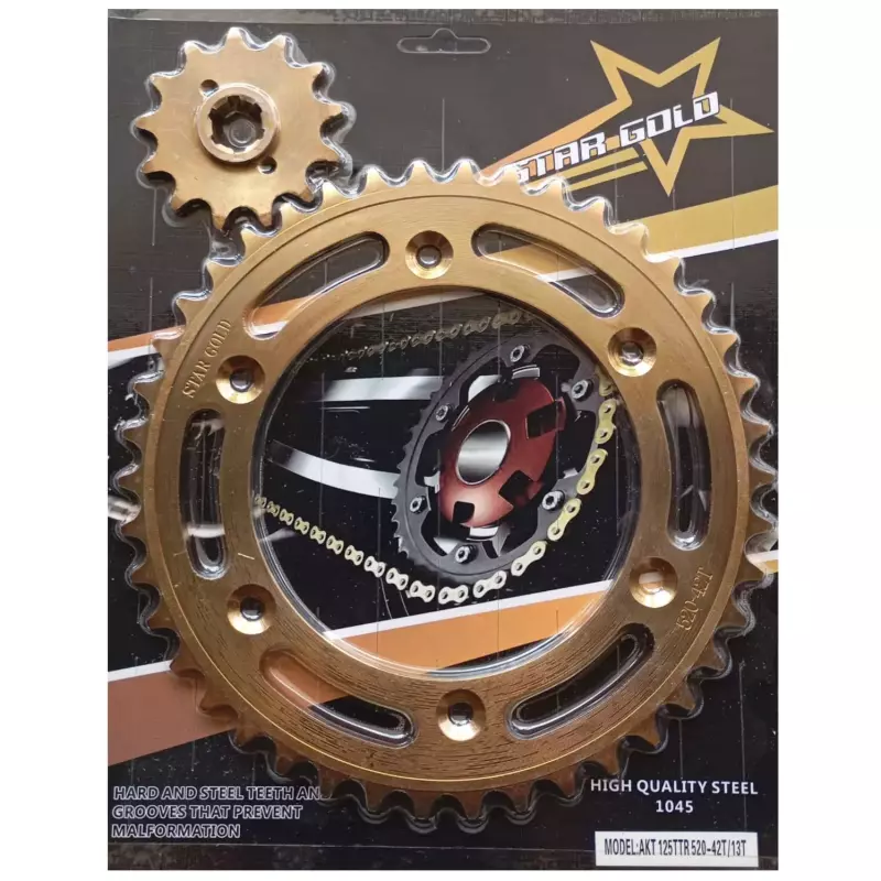 SET SPROCKET AKT 125 TTR ORO