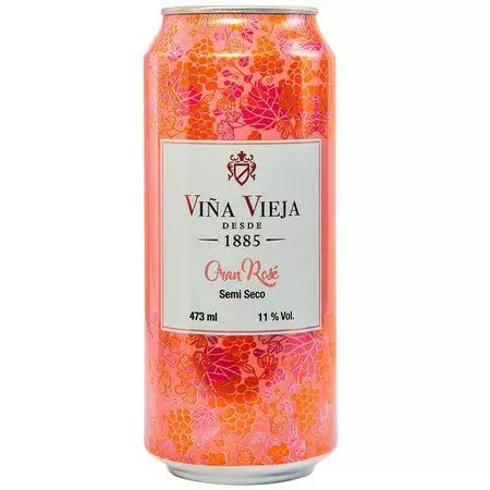 VINO VIÑA VIEJA EN LATA ROSE