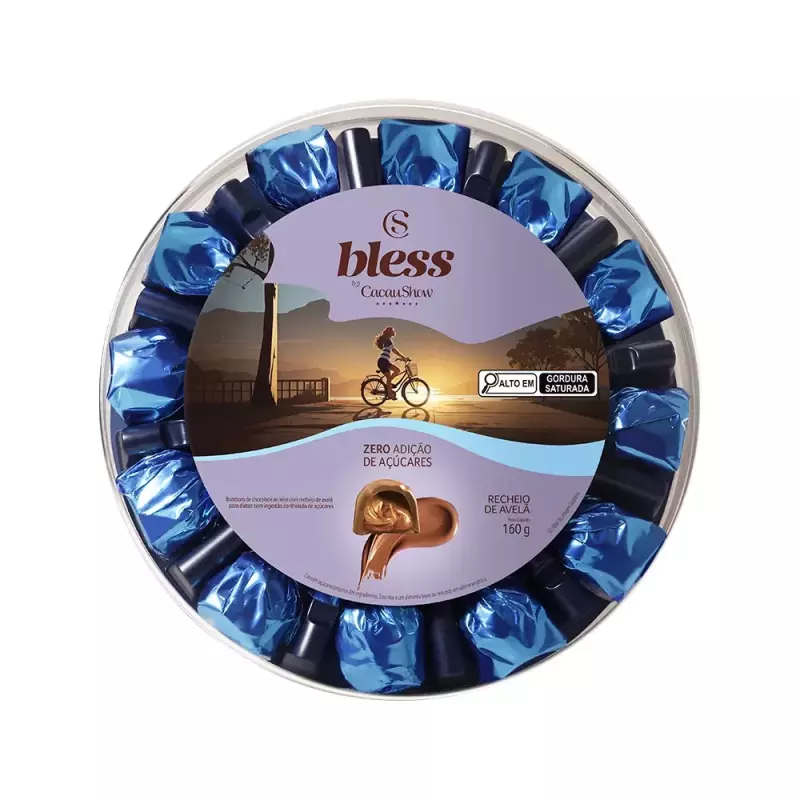Caixa de Bombom Bless Zero Avelã160g